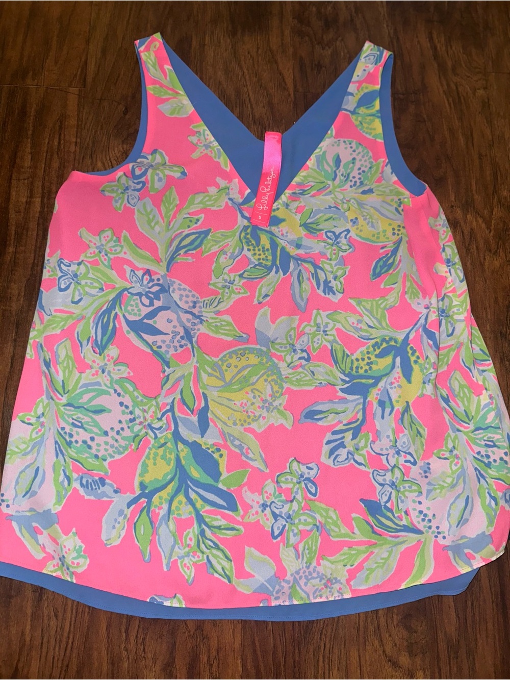 Lilly Pulitzer REVERSIBLE Pink Floral V-Neck Tank